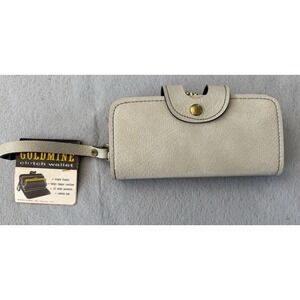 Vintage Ivory NOS McDuff Goldmine Clutch Wallet Triple Frame 2 Wide Pockets